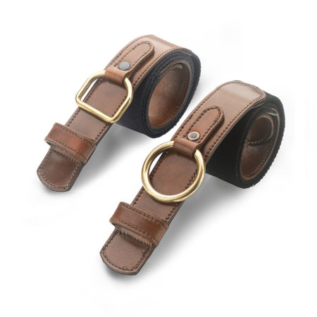 A02 - Unisex belt in calf and webbing