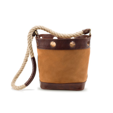 W03 - XLarge bucket bag in suede with rope